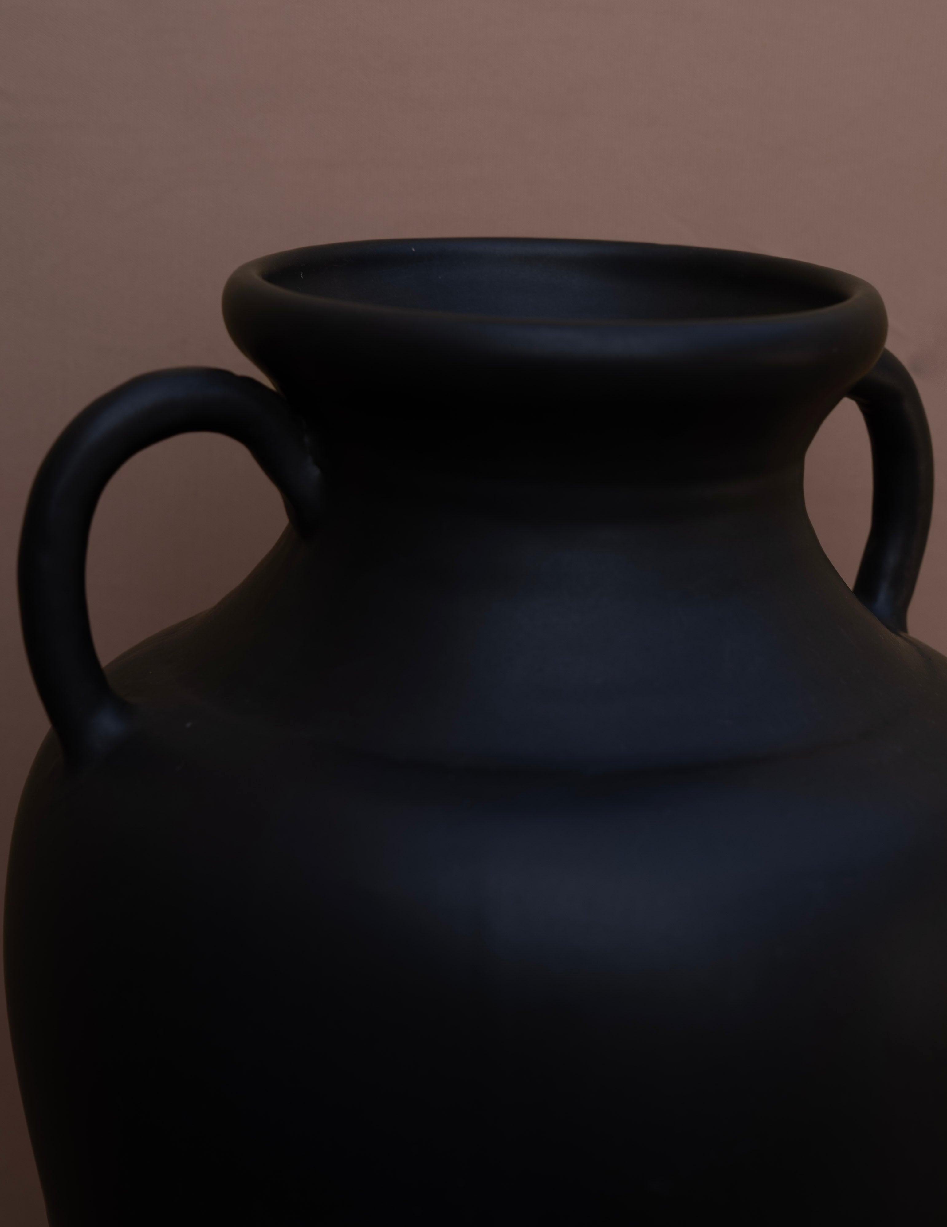 Midnight Elegance Amphora Vase