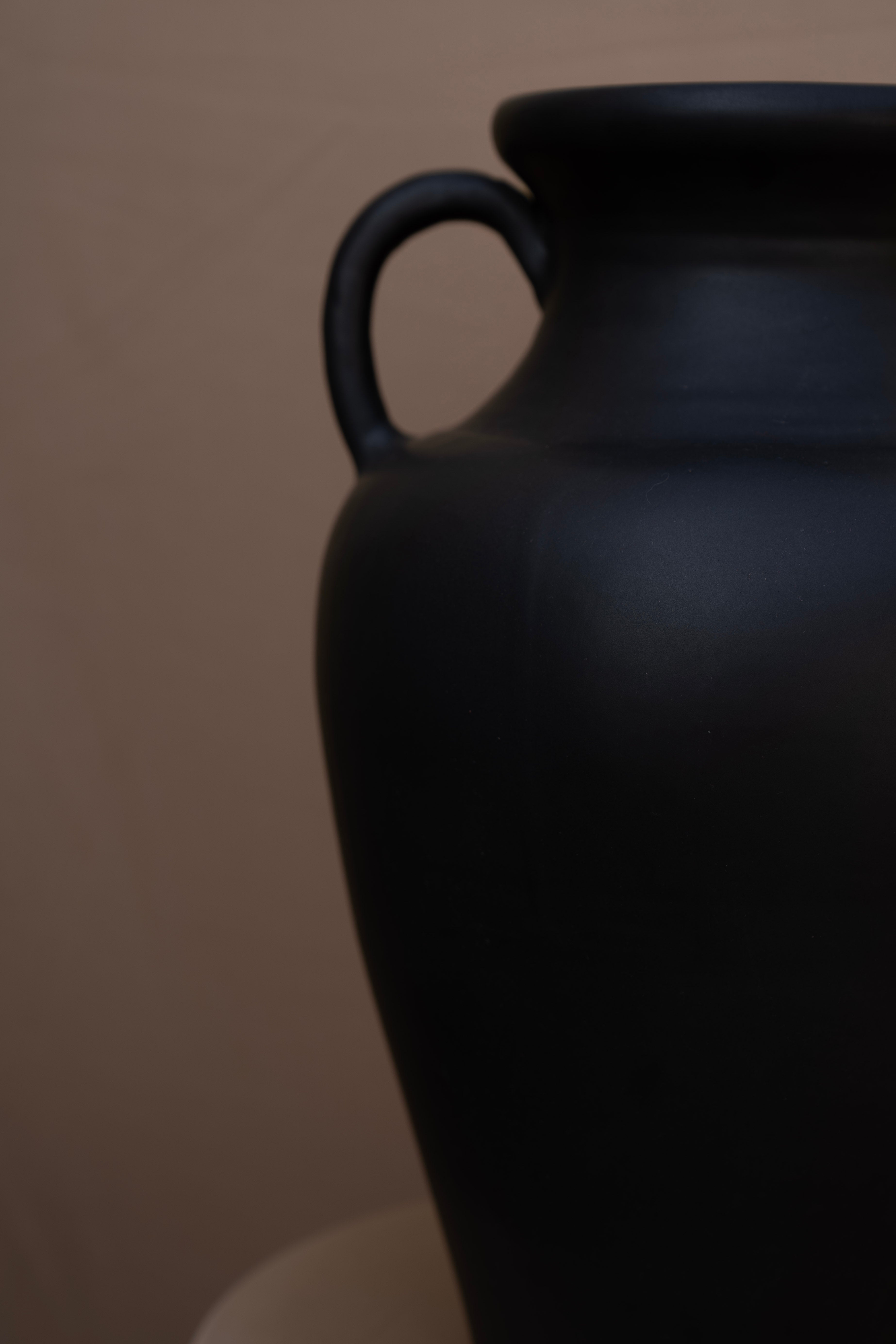 Midnight Elegance Amphora Vase