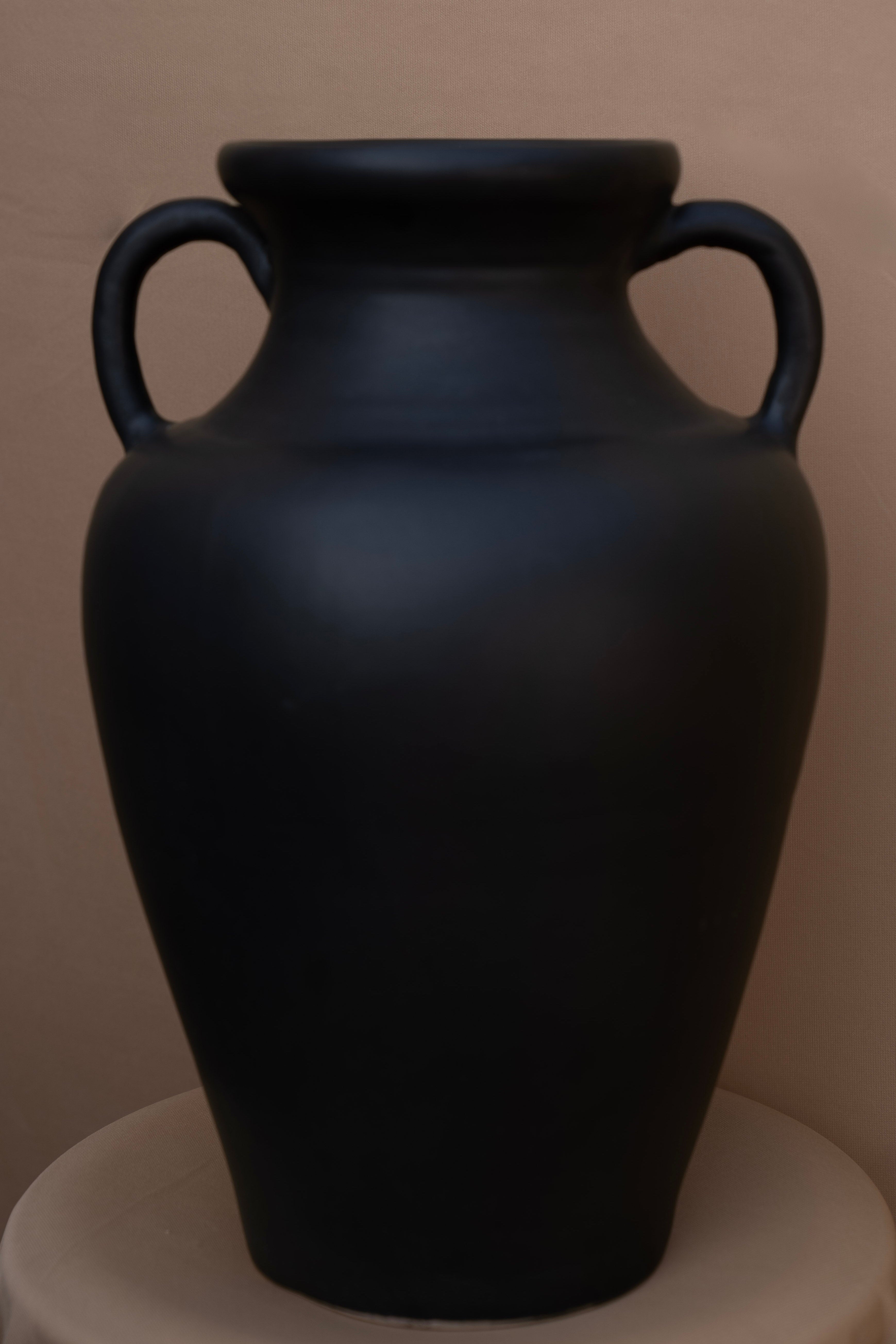 Midnight Elegance Amphora Vase